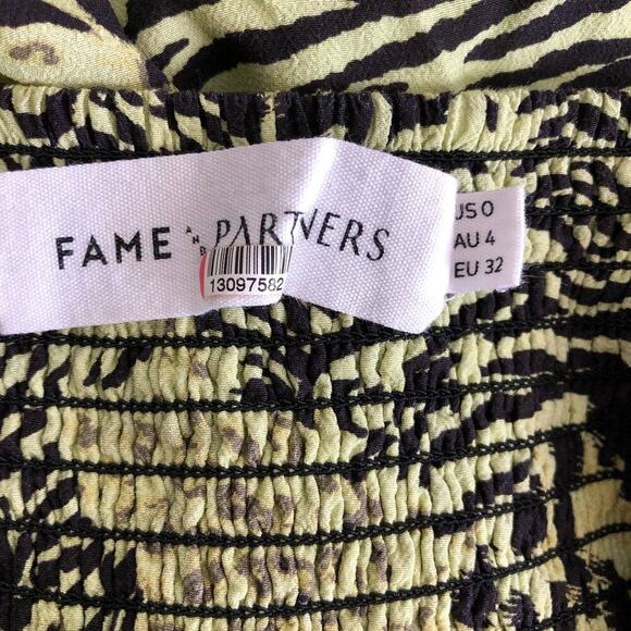 Fame and Partners Jumpsuit Suraya Safari Citrus Yellow Size 0 - Picture 13 of 16